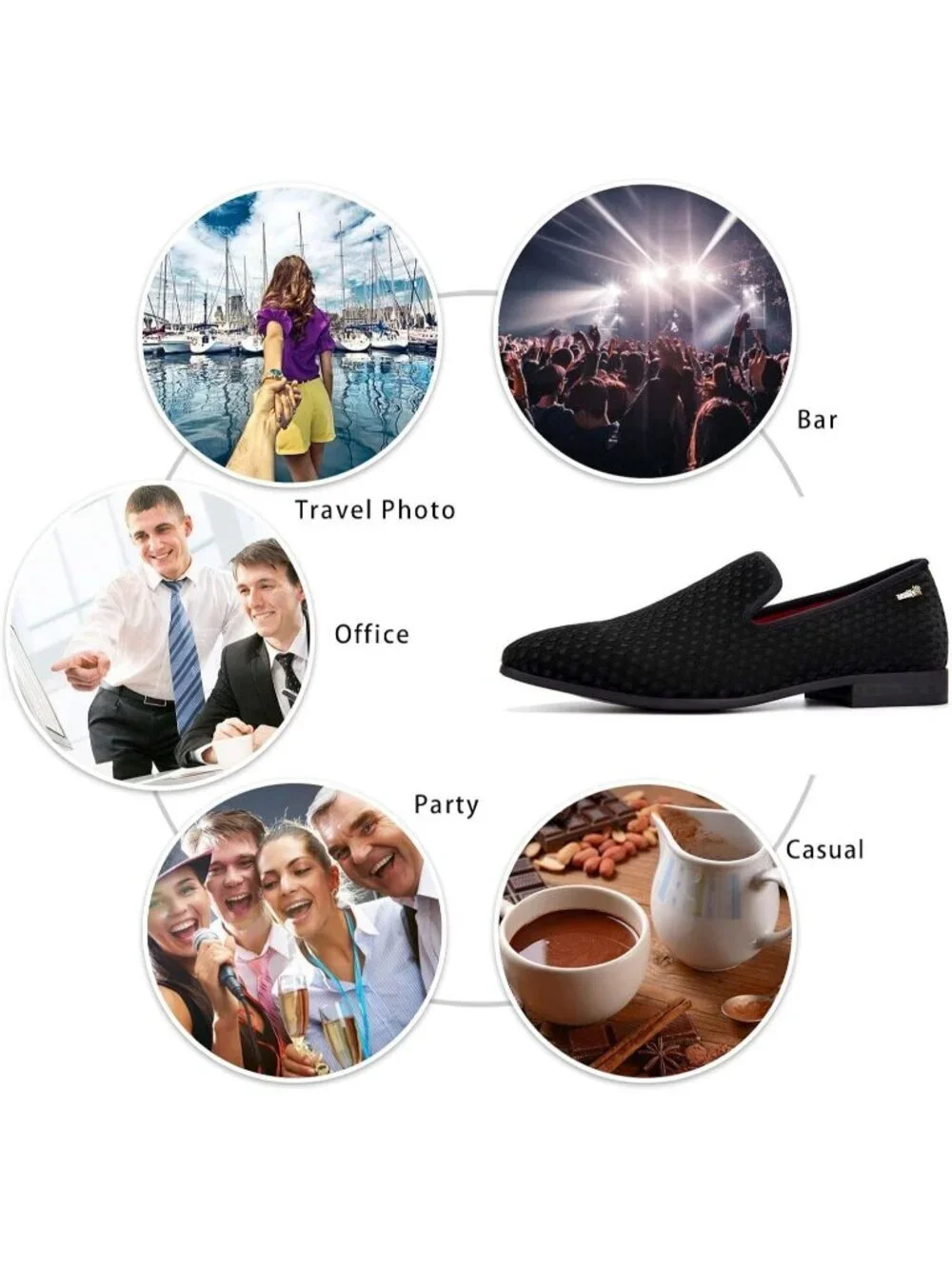 Meijiana Men's Black01 Velvet Loafer Embossed Pattern Slip On Tuxedo Dress Shoes